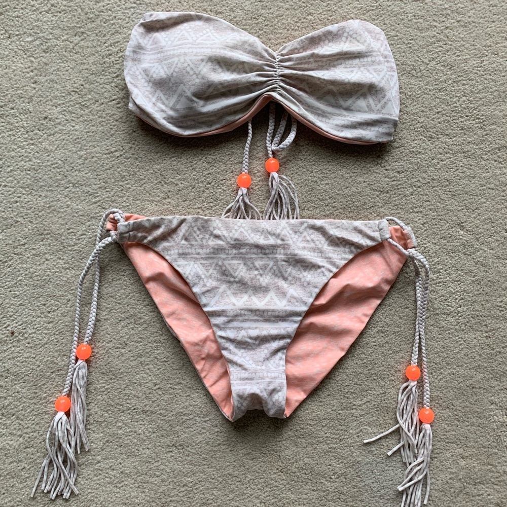 Reversible Bathing Suit Bikini Swimwear Set